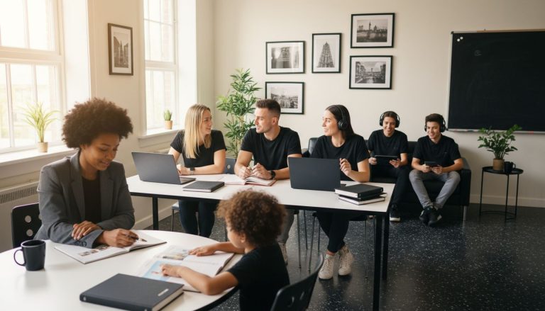 cursos de inglés, aula moderna